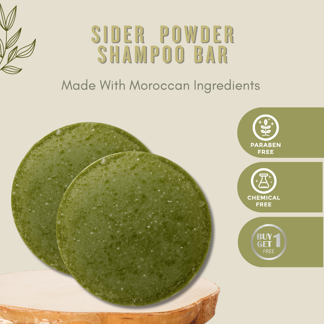 Moroccan Sidr Powder Shampoo Bar Pack of 2 - Zero Care Pakistan